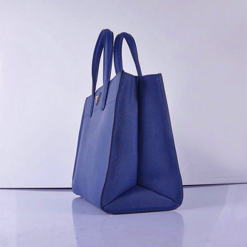2014 Prada saffiano calf leather tote bag BN2603 blue